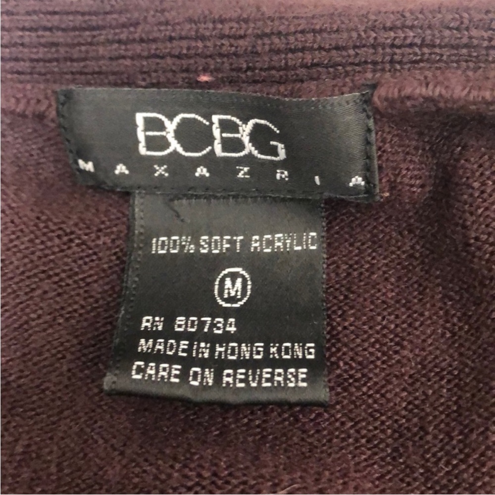 BCBGMAXAZRIA Wrap Brown Sweater Medium - Picture 4 of 8